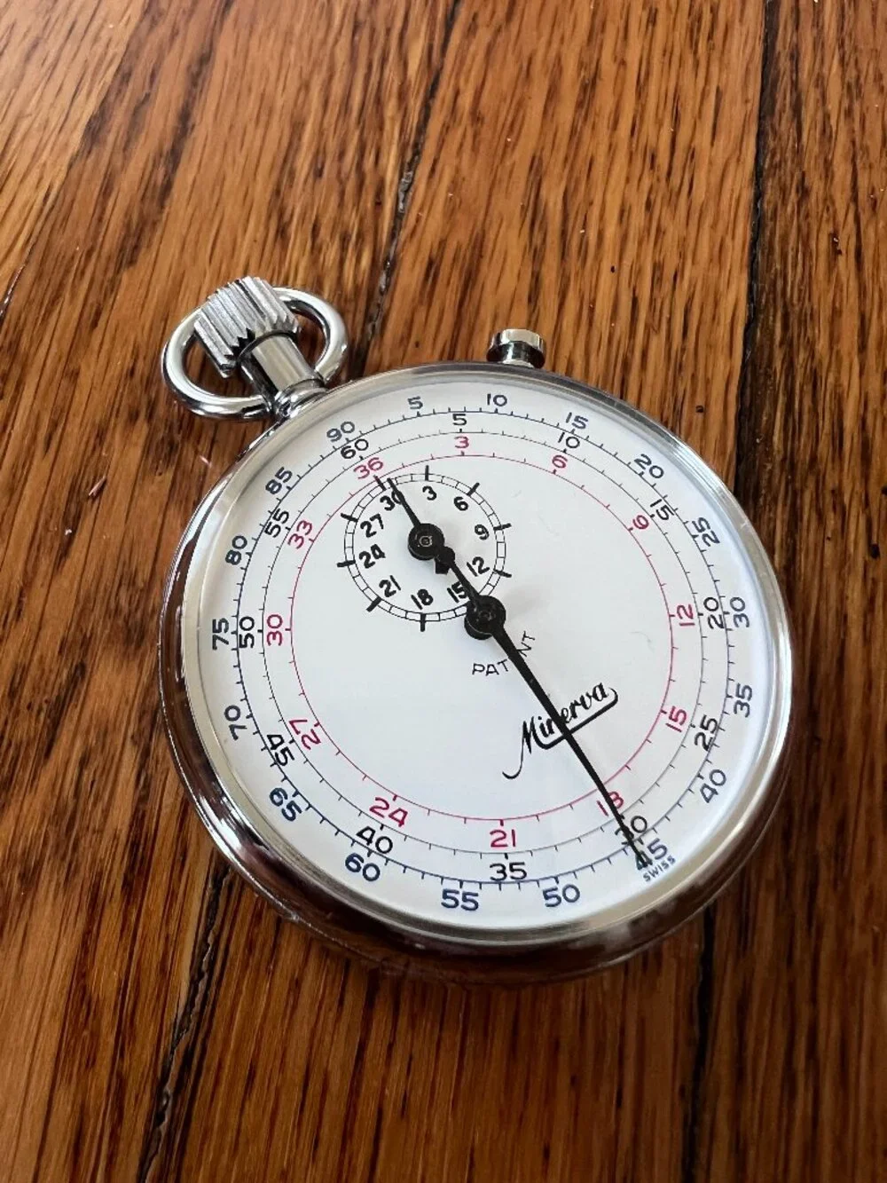 Vintage Minerva Swiss Made 106F Filmmeter Film Stop Watch - WORKING